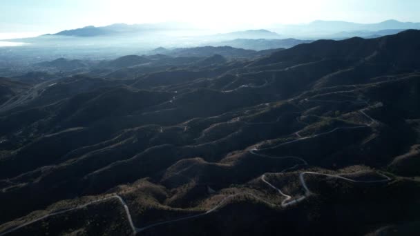 Malaga Luchtfoto Van Het Berglandschap Spanje — Stockvideo