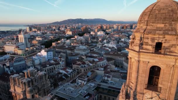Katedrális Malaga Spanyolország Andalucia Europe — Stock videók