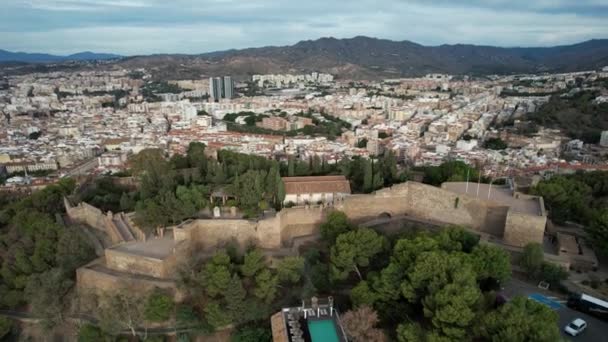 Malaga Castillo Gibralfaro 스페인 — 비디오