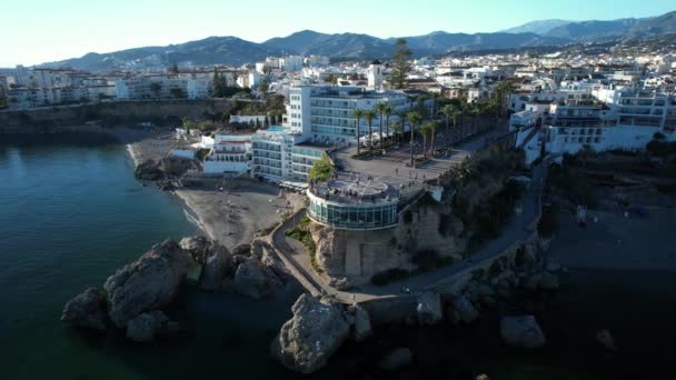 Nerja Balcon Europa Espanha Andaluzia — Vídeo de Stock