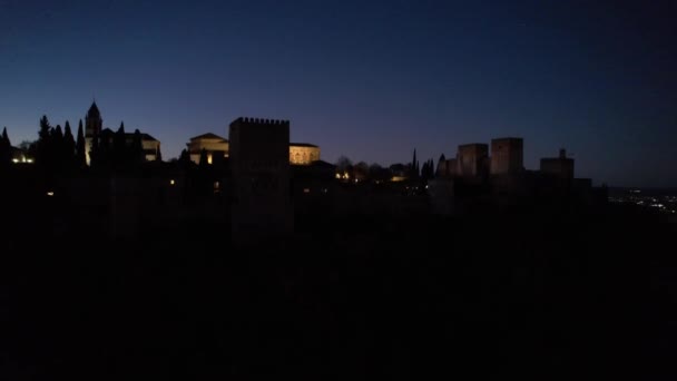 Alhambra Palazzo Granada Città Spagna Europa — Video Stock