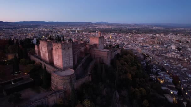 Istana Alhambra Kota Granada Spanyol Eropa — Stok Video