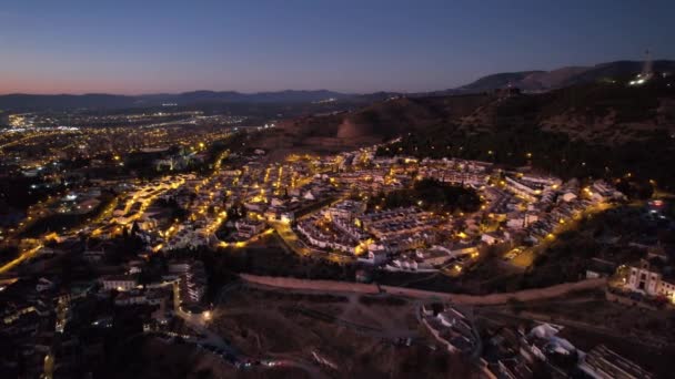 Vista Aérea Cidade Granada Espanha — Vídeo de Stock