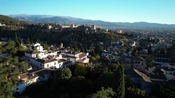 Παλάτι Αλάμπρα Γρανάδα Πόλη Ισπανία Ευρώπη — Αρχείο Βίντεο