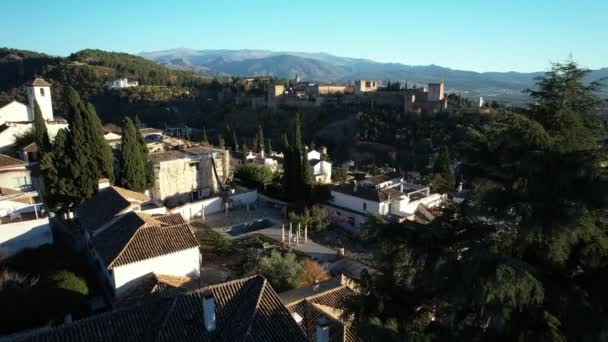 Alhambra Palass Granada Byen Spania Europa – stockvideo