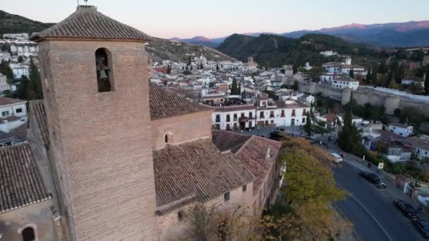 Granada Şehri Spanya Endülüs — Stok video