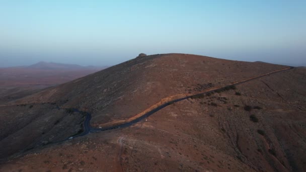 Fuerteventura Kanári Sziget Vulkán Kráter Nézőpont — Stock videók