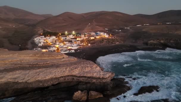 Fuerteventura Isla Canaria Ajuy Línea Costera Tarde Europa — Vídeo de stock