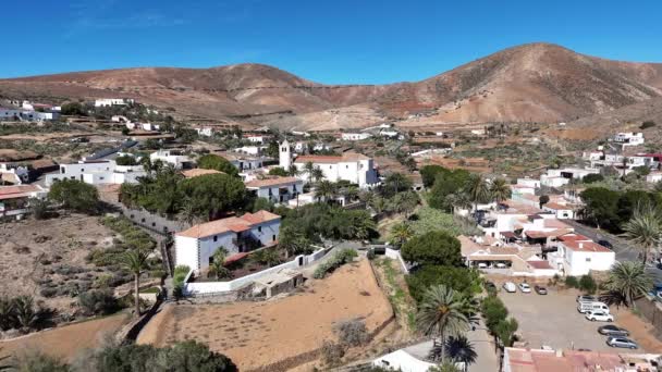 Fuerteventura Ilha Das Canárias Betancuria Uma Pequena Cidade Nas Montanhas — Vídeo de Stock