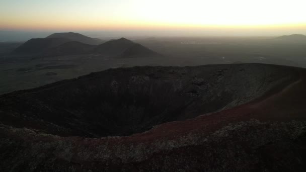 Vylézt Kráter Sopky Fuerteventura Kanárské Ostrovy — Stock video