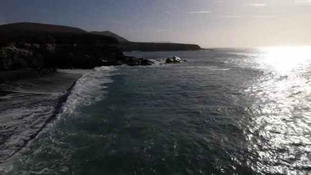 Fuerteventura Kanarieöarna Kustlinje Och Strand Turiststad — Stockvideo