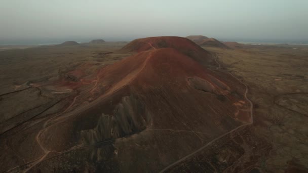Fuerteventura Kanarya Adaları Dağlar Donmuş Volkanlar — Stok video