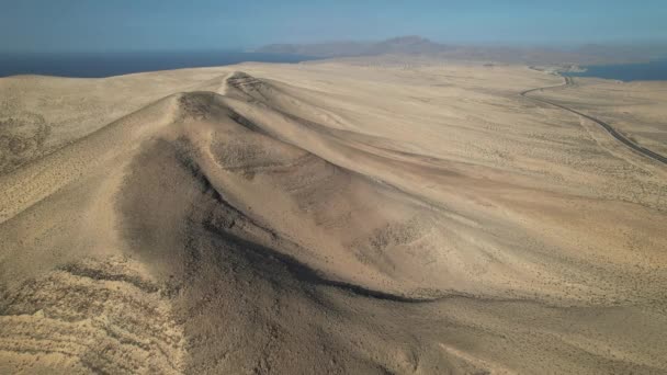 Vista Aérea Das Colinas Areia Fuerteventura — Vídeo de Stock