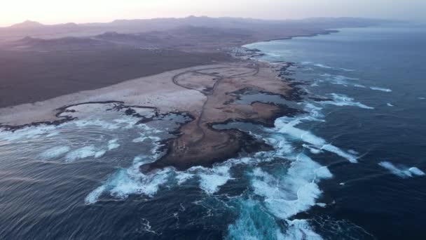 Fuerteventura Ilhas Canárias Farol Ver Ondas Europa — Vídeo de Stock