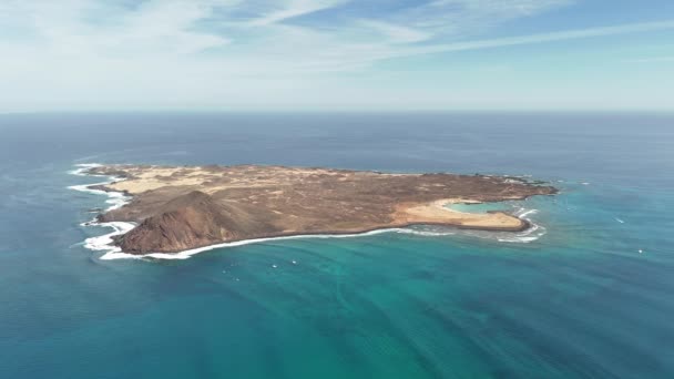 Fuerteventura Canarias Isla Corralejo España Aérea Vista — Vídeos de Stock