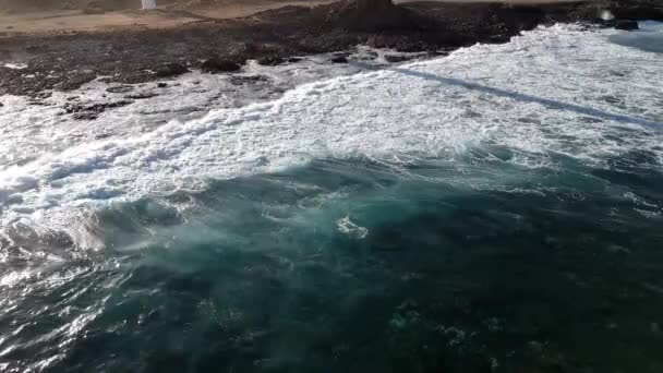 Fuerteventura Kanarya Adası Corralejo Spanya Hava Görünümü — Stok video