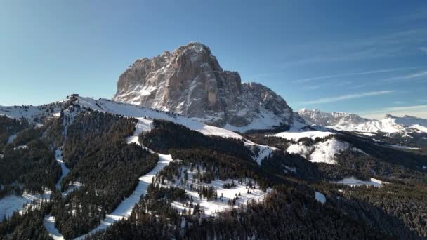 Dolomites Hiver Italie Alpes Rocheuses Une Beauté Incroyable — Video