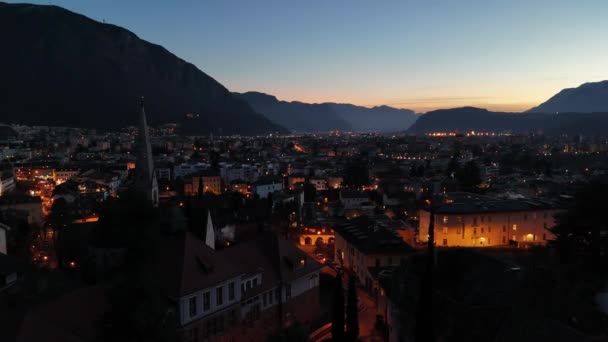 Bolzanův Letecký Panoramatický Výhled Bolzano Hlavní Město Provincie Jižní Tyrolsko — Stock video