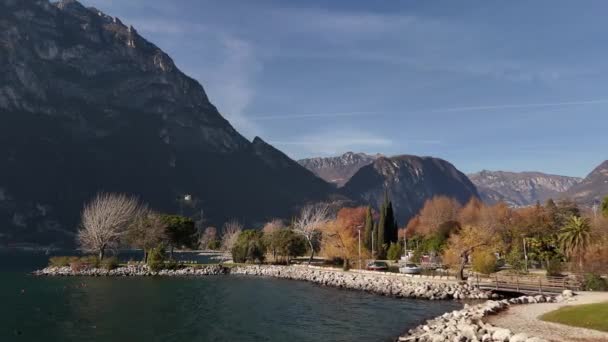 Riva Del Garda Lago Garda Italia Hermosa Vista Aérea Riva — Vídeos de Stock