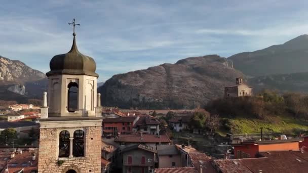 Riva Del Garda Lago Garda Italië Prachtig Uitzicht Vanuit Lucht — Stockvideo
