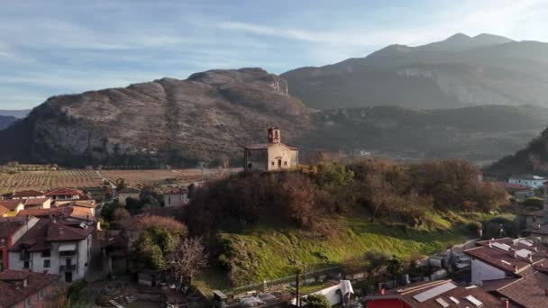 Riva Del Garda Lago Garda Италия Вид Воздуха Рива Дель — стоковое видео