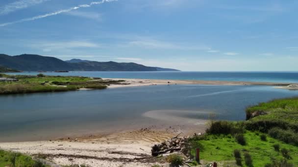 Las Mejores Playas Córcega Isla Vídeo Aéreo Drones Tres Playas — Vídeos de Stock