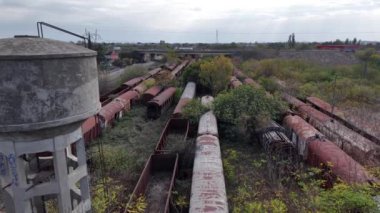 Yunanistan 'da terk edilmiş bir tren vagonu mezarlığının kalıntılarını keşfedin. Doğal güzelliklerle doludur..