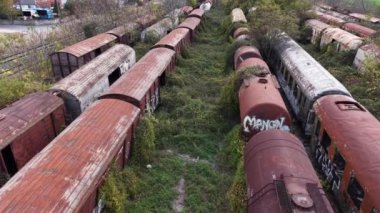 Yunanlıların tren vagonu mezarlığının rahatsız edici güzelliğini keşfedin, doğanın yalnızlıkta paslı kalıntıları ele geçirdiği yer..