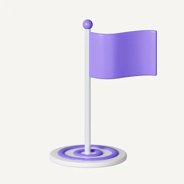 Bandeira Meio Alvo Visando Objetivo Aumentar Motivação Uma Forma Alcançar — Fotografia de Stock