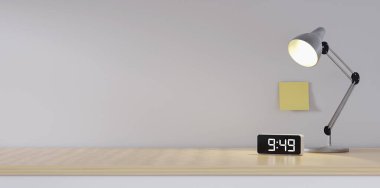 Mockup Workspace ofis ofis ofis malzemeleri ofis işyerinde. Modern ofis konsepti. 3d oluşturma..