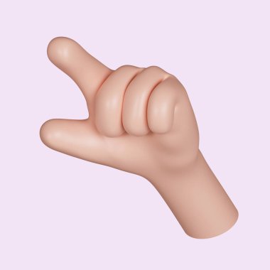 3D el hareketi. Simgeye dokun ya da tıkla. Doğru hedefi seçmek için alternatif işaretçi. Pembe arkaplanda ikon izole edildi. 3D tasvir. Kesme yolu..