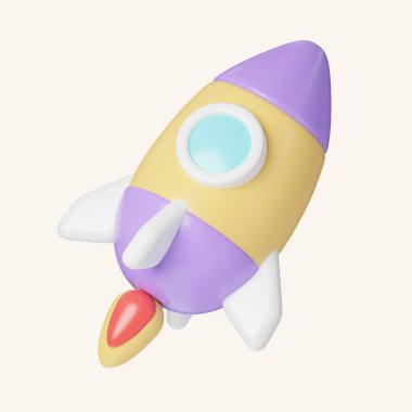 Eğitim Arzusu Eğitim 3D simgeleri, Okula Dönüş, 3D resimleme.