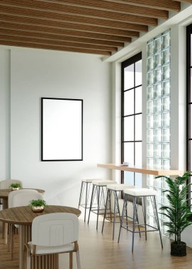 Rahatlamak için mükemmel, rahat oturma düzenleri olan çağdaş bir iç mekan..