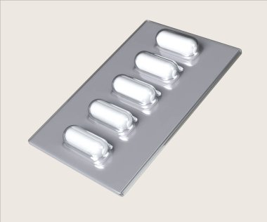 Bir kutu hapın sağlık ve refah üzerindeki etkisini sembolize eden kavramsal bir 3D canlandırma..