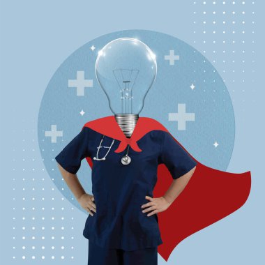 Tıbbi kahramanların cesaretini ve adanmışlığını gösteren, sağlık alanında çalışan bir süper kahraman doktorun yaratıcı bir temsili..