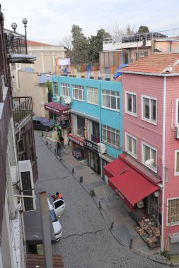 Aydınlatılmış Kablo Köprüsü Yapısı Ulaşım Altyapısını Destekliyor Alacakaranlık Turki, 13 Şubat 2020