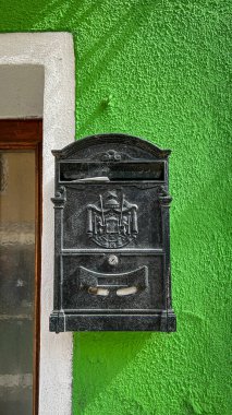 Renkli evler. Burano Adası, Venedik, İtalya