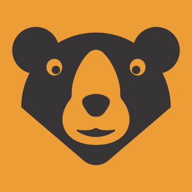 Kahverengi Ayı logosunun çizim vektörü