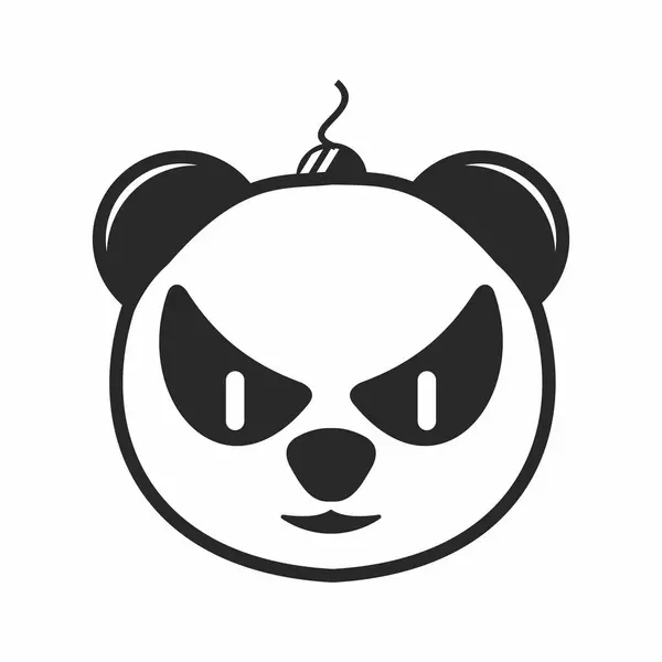 Panda Bomba Logosunun Çizim Vektörü