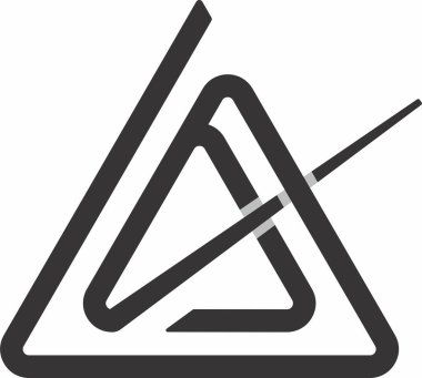 AA Harfi Logosunun Çizim Vektörü Grafiği