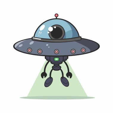 Spy Ufo ya da ET çizgi film logosunun görüntü vektörü grafiği