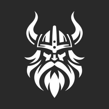 Viking baş logosunun görüntü vektörü grafiği