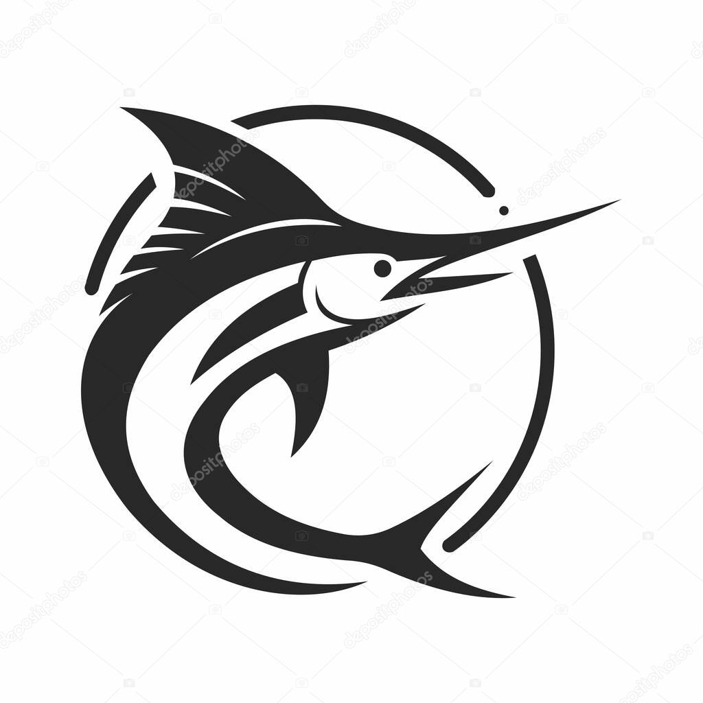 Illustration vector graphic of marlin fish logo