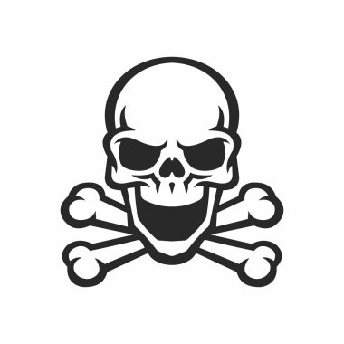 Zehirli kafatası logosunun görüntü vektörü grafiği