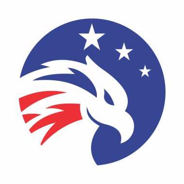 Amerikan kartal logosunun çizim vektörü grafiği