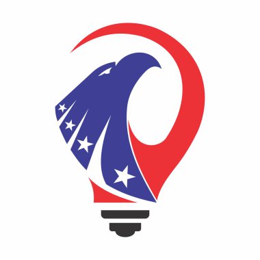 Amerikan Kartal Ampulü logosunun çizim vektörü
