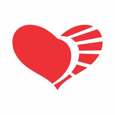 Uçan aşk logosunun çizim vektörü