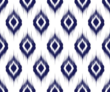 Arkaplan, halı, duvar kağıdı, giysi, ambalaj, Batik, kumaş, Vektör illüstrasyonu.nakış için Ikat Desensiz Desen Tasarımı.