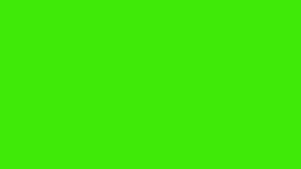 Красочная Анимация Конфет Падающих Зеленый Экран Анимация Мультфильм — стоковое видео