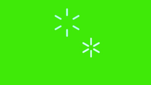 Графіка Руху Феєрверків Зеленим Колом Екрану Форма Елементи Руху Графіка — стокове відео